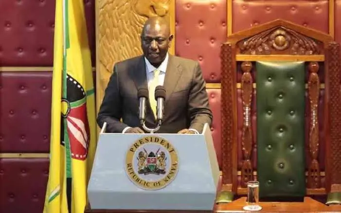 President Dr. Ruto addressing the National Assembly